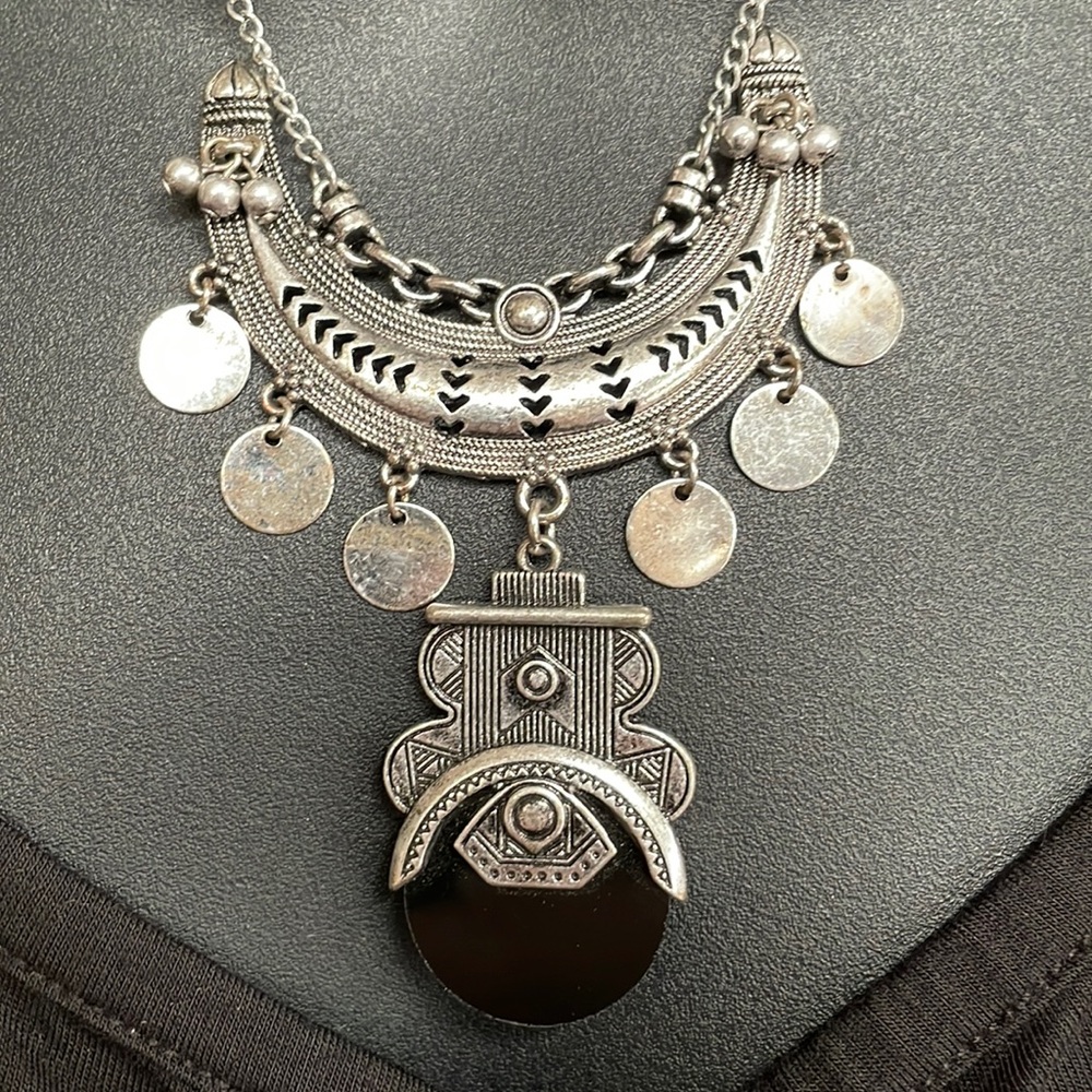Ethnic Silver Necklace Beautifully Unique